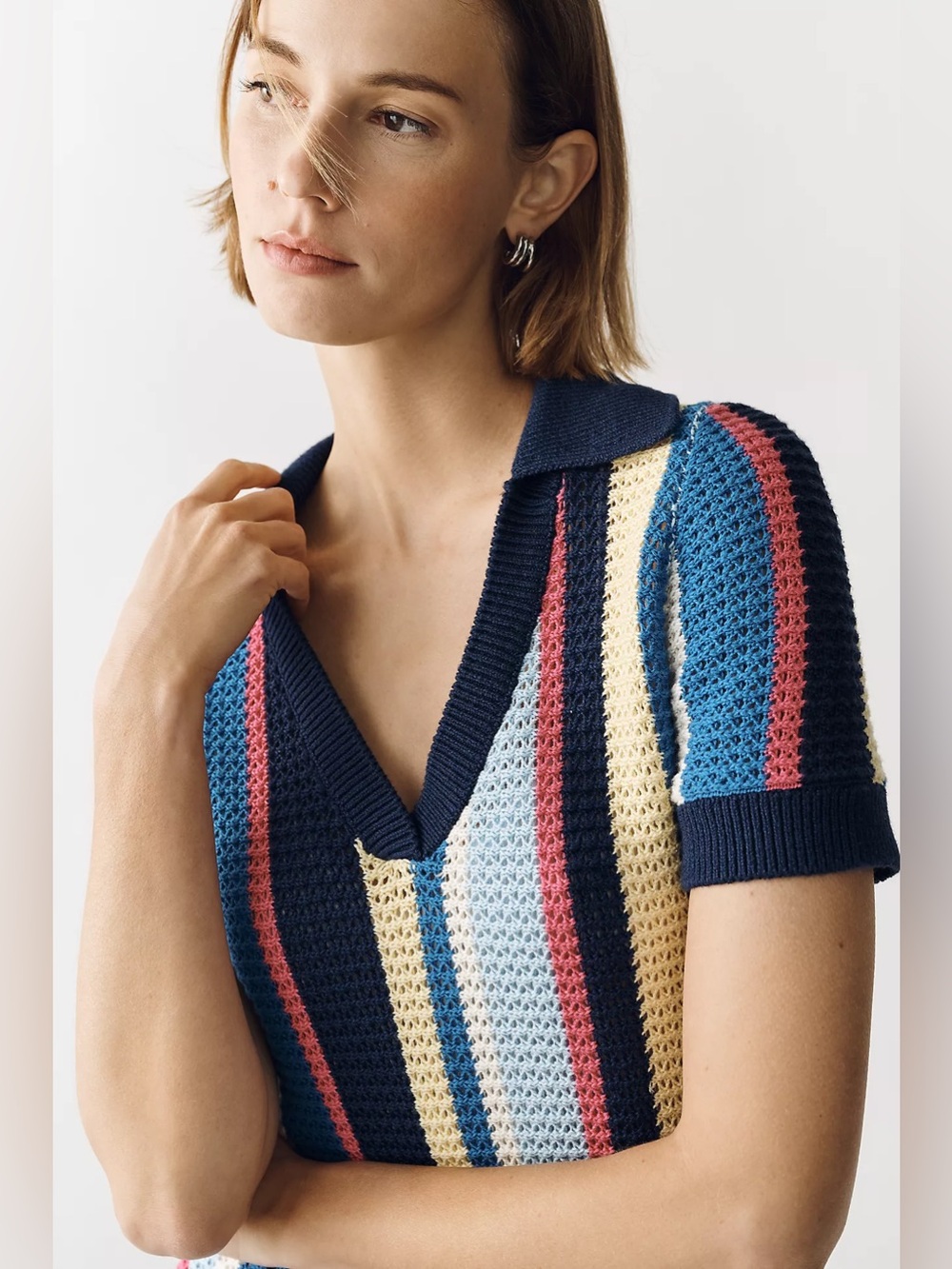 NWT Anthropologie Maeve Collared Knit Mini Dress, Size XS - Picture 2 of 10